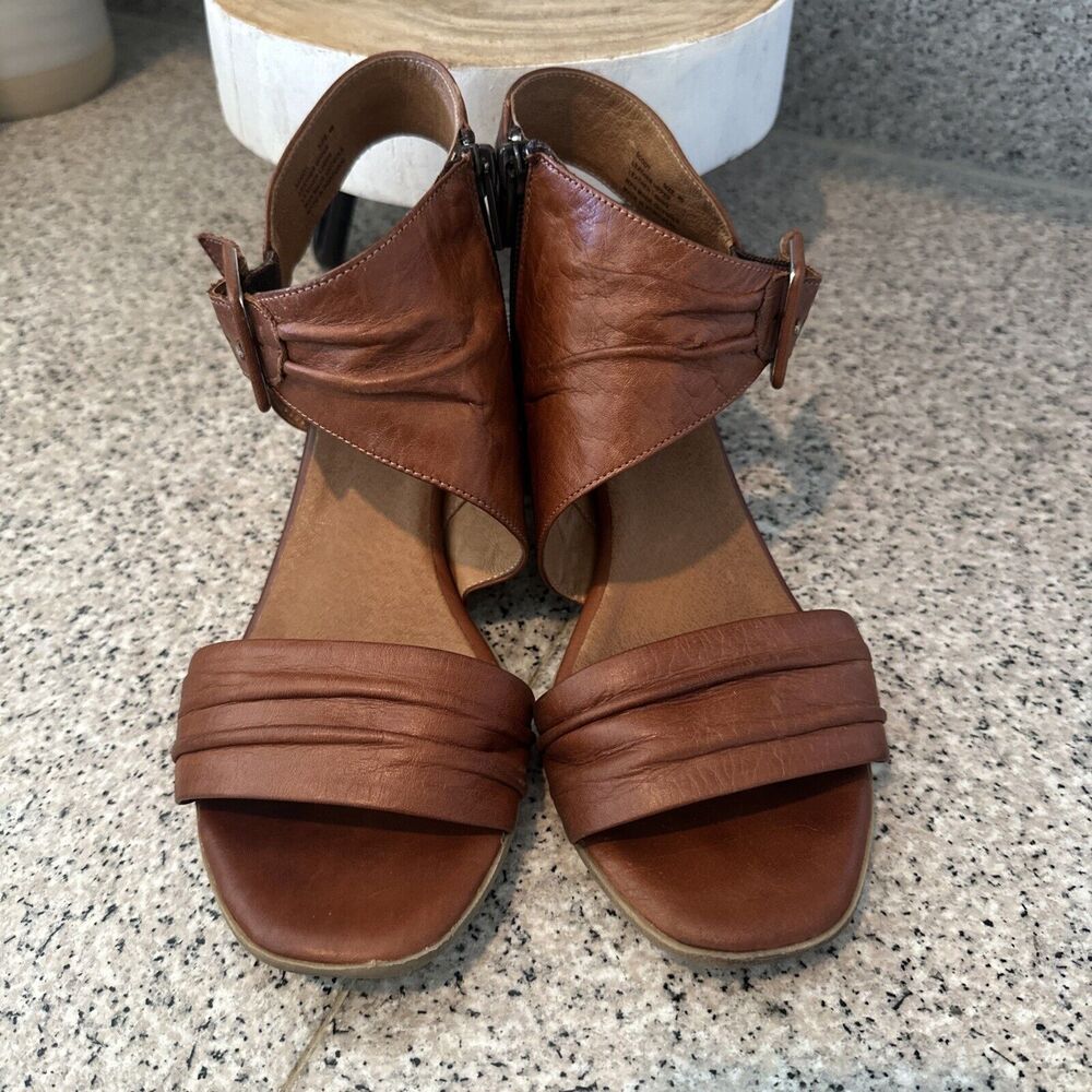 ❌SOLD Mix Mooz Sandal Scoot Leather SlingbackSize EU40/US 9 Classy Comfy Padded - Picture 2 of 9